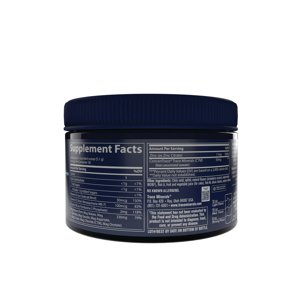 TM176 | Supplement Facts panel on a Trace Minerals supplement jar - Thumbnail