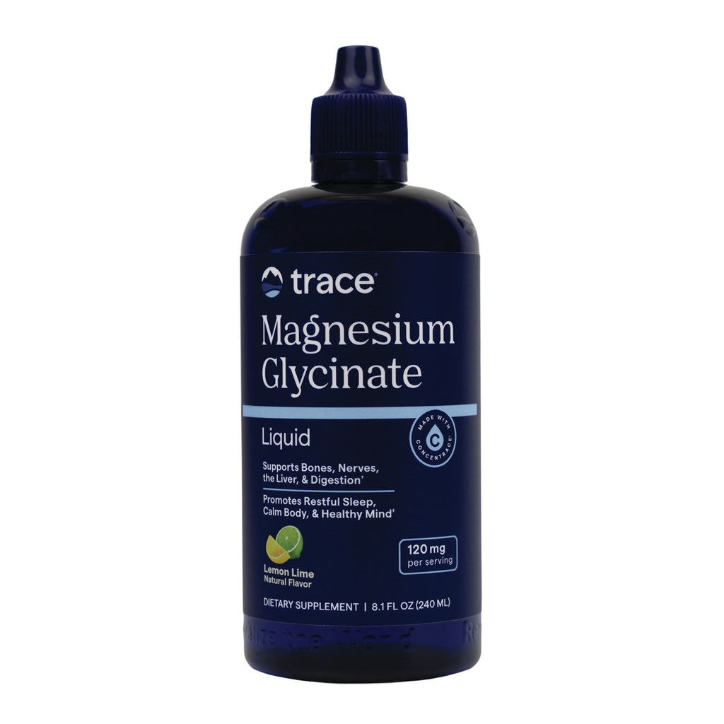 TM178 | Trace Magnesium Glycinate Liquid supplement, lemon lime flavor, 120 mg per serving - Thumbnail
