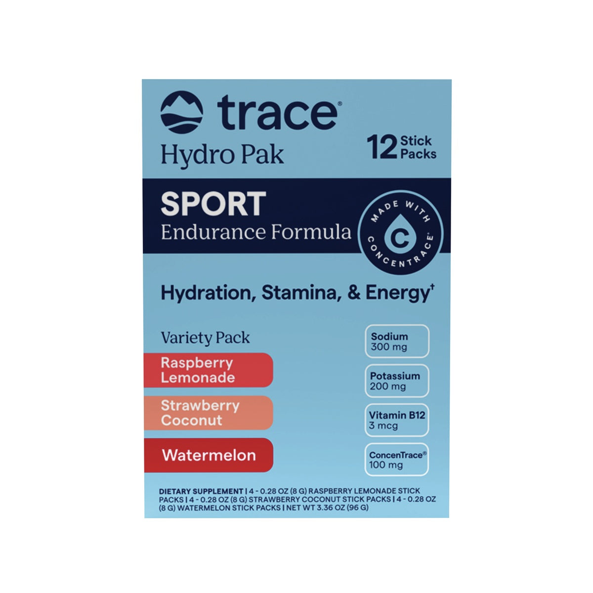 TM182 | Trace Hydro Pak Sport Endurance Formula variety pack stick packs