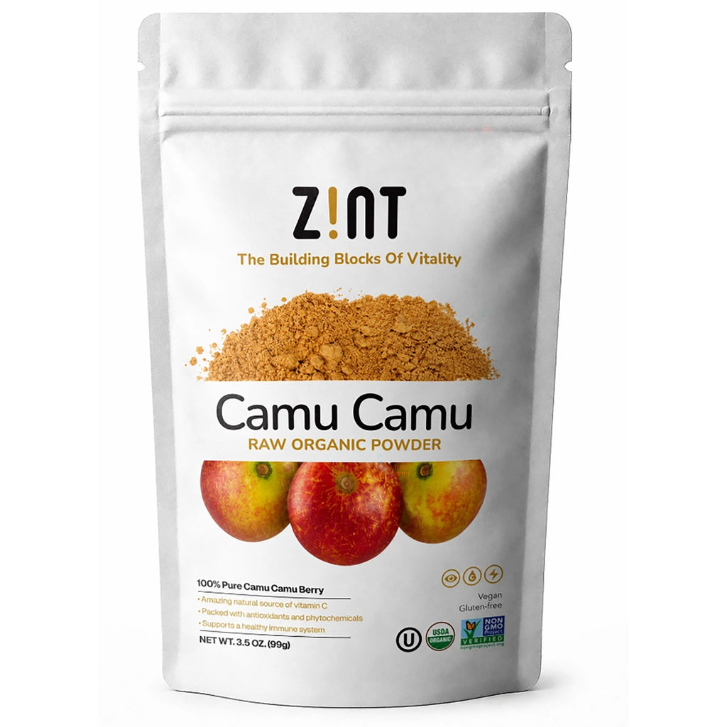 ZIN016 | Zint Camu Camu Raw Organic Powder, 3.5 oz pouch - Thumbnail