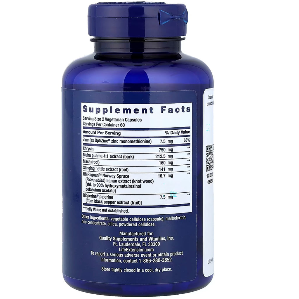 LE399 | Back label showing Supplement Facts panel and ingredient list on purple supplement bottle - Thumbnail