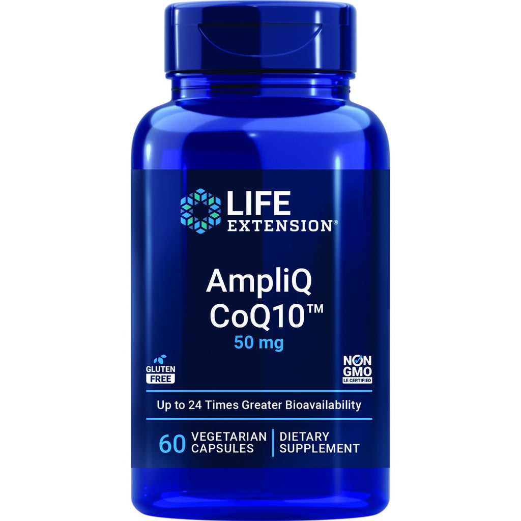 LE602 | Life Extension AmpliQ CoQ10 50 mg bottle, 60 vegetarian capsules - Thumbnail