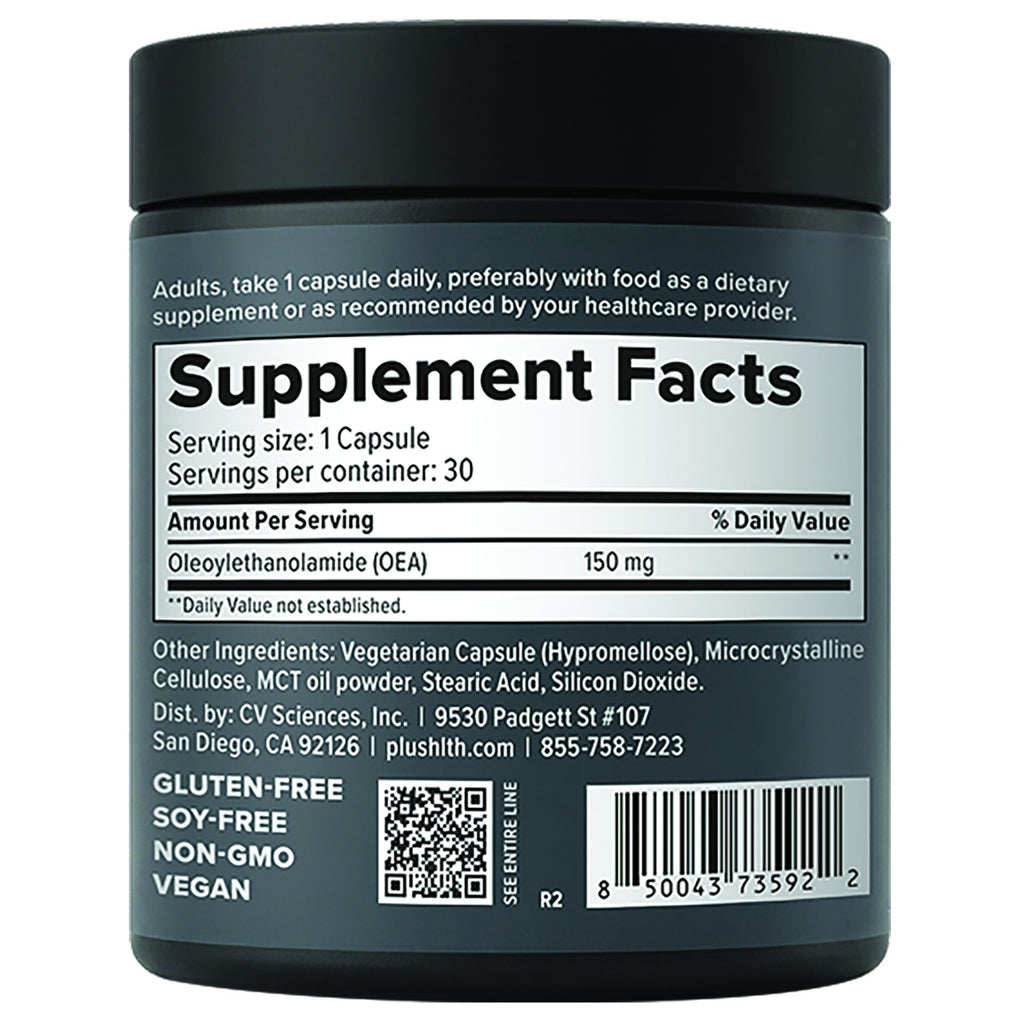 CV060 | Back label of supplement bottle with Supplement Facts, capsule directions, and ingredient details - Thumbnail