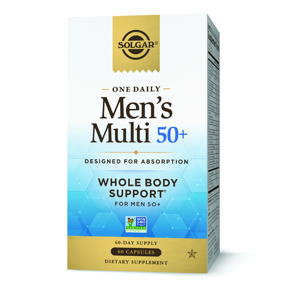 SLG382 | Solgar One Daily Men's Multi 50+ dietary supplement box, 60 capsules