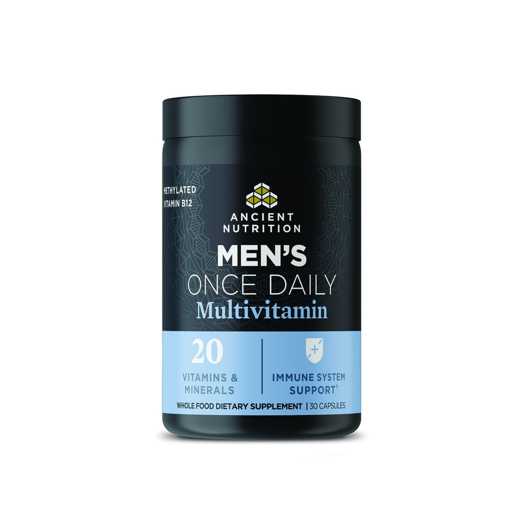 ATN056 | Bottle front labeled Men's Once Daily Multivitamin whole food dietary supplement 30 capsules - Thumbnail