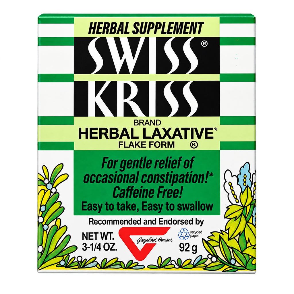 SKR004 | SWISS KRISS herbal laxative flake form box labeled Natural and Caffeine Free - Thumbnail