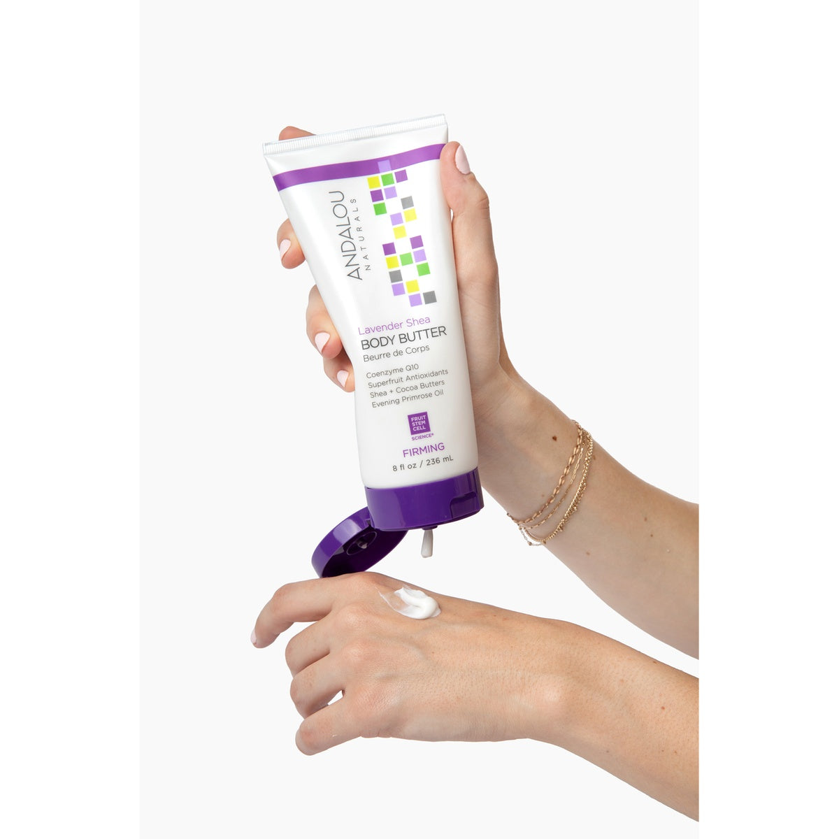 ADN015 | Hand dispensing Lavender Shea body butter onto skin