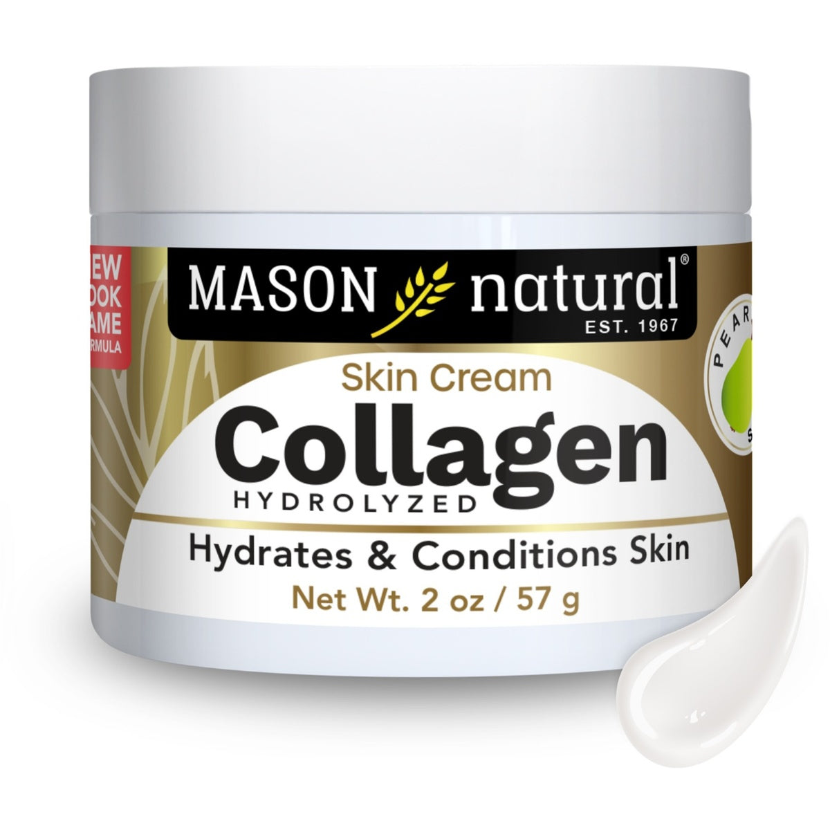 MSN044 | Mason Natural Collagen premium skin cream jar front label showing brand and 2 oz size