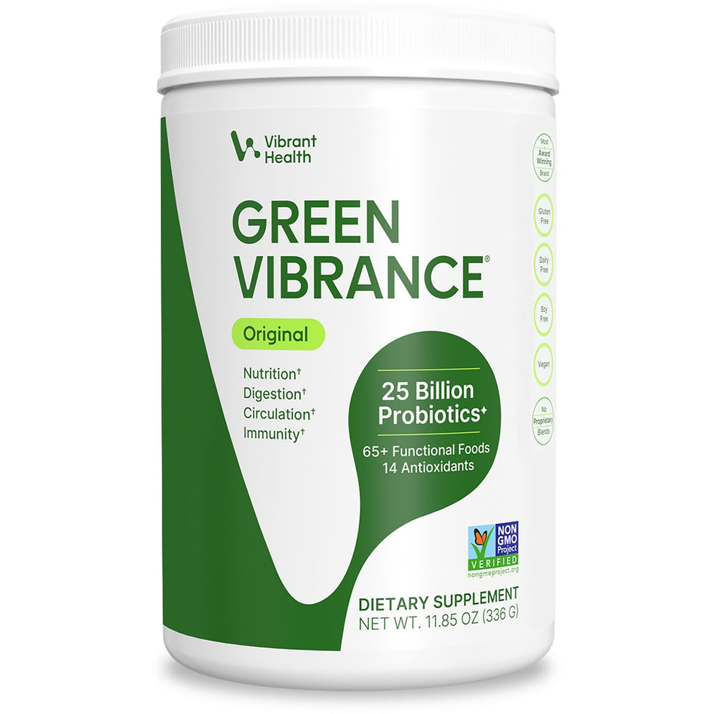 VH002 | Vibrant Health Green Vibrance plant-based superfood powder with +25 Billion Probiotics, Original, 30 day supply - Thumbnail