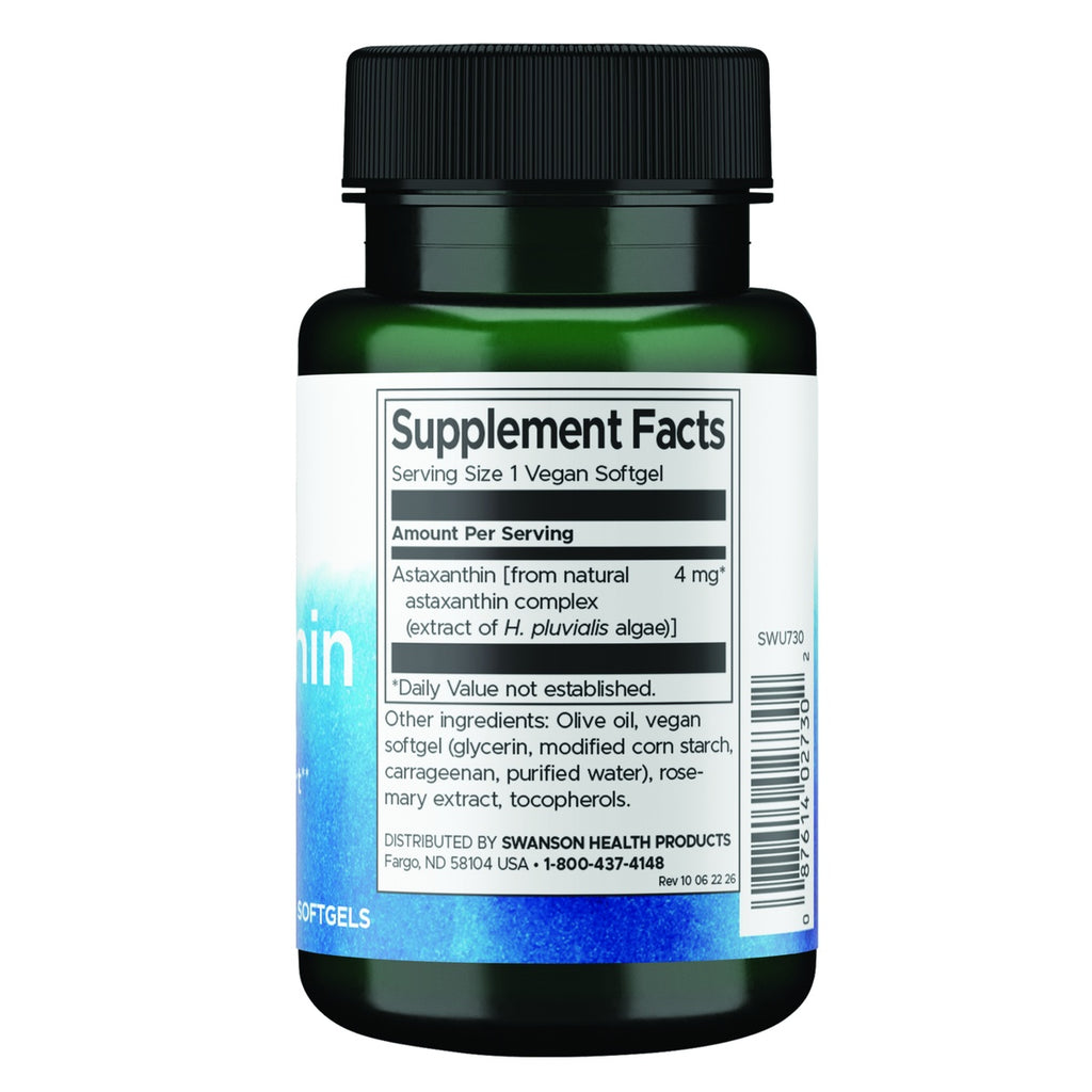 SWU730 | Back label with supplement facts and serving information - Thumbnail