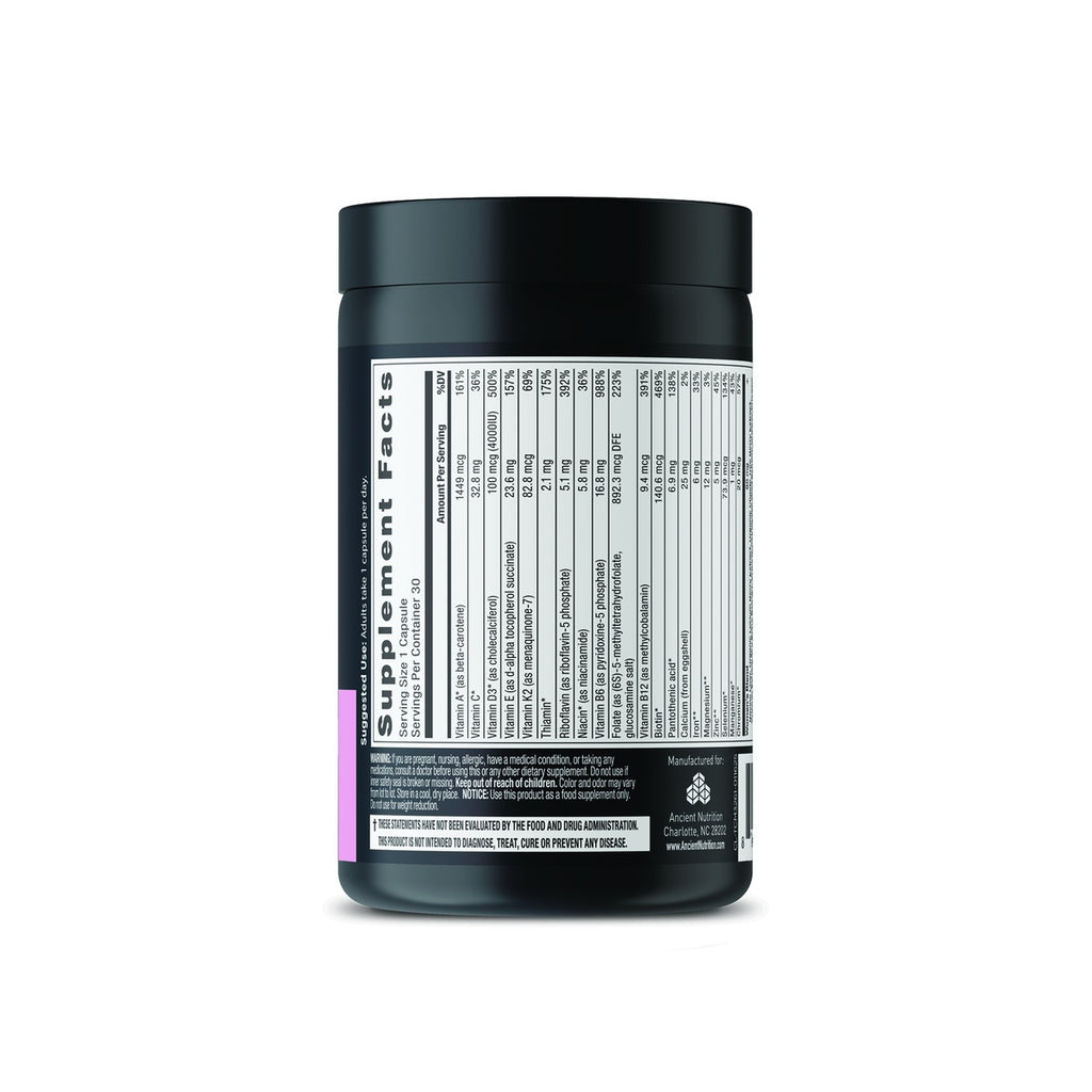 ATN058 | Back of bottle showing supplement facts - Thumbnail