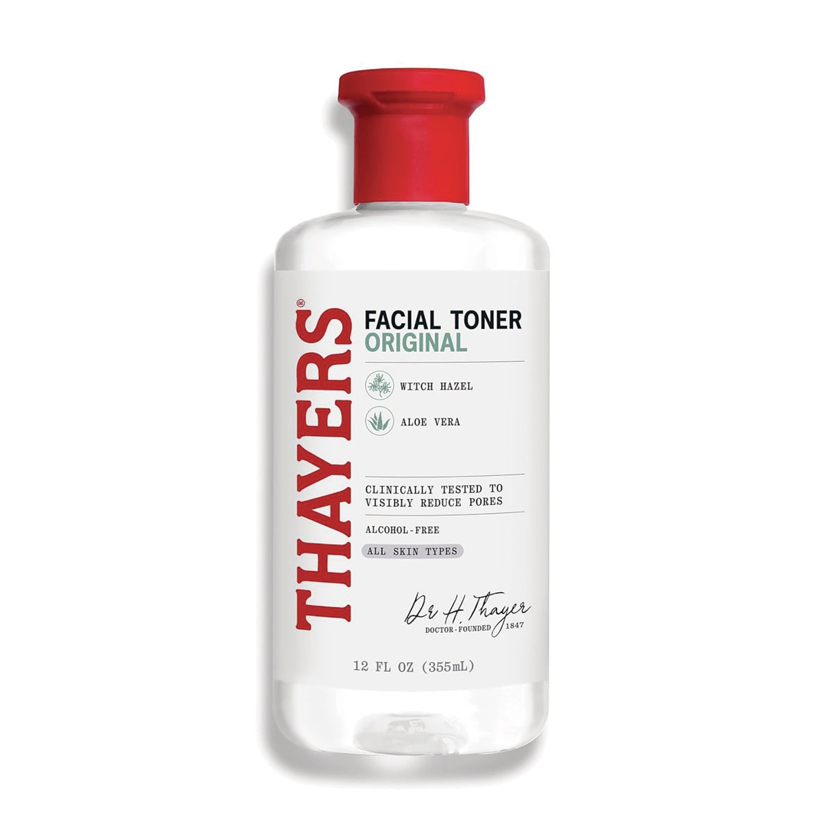 THA021 | Thayers Facial Toner Witch Hazel Aloe Vera Formula, Original, Alcohol-Free, 12 fl oz bottle