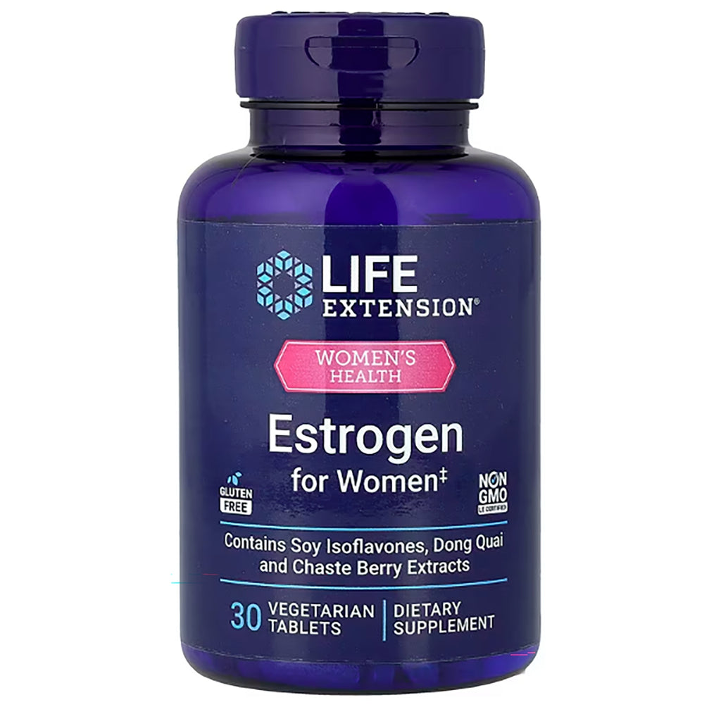 LE447 | Life Extension Estrogen For Women dietary supplement bottle front label, 30 vegetarian tablets - Thumbnail