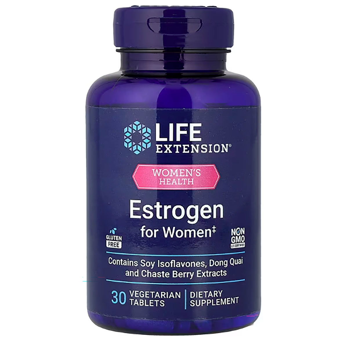 LE447 | Life Extension Estrogen For Women dietary supplement bottle front label, 30 vegetarian tablets