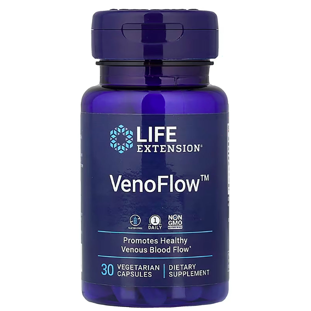 LE417 | Life Extension VenoFlow blue bottle, 30 vegetarian capsules promoting healthy venous blood flow - Thumbnail