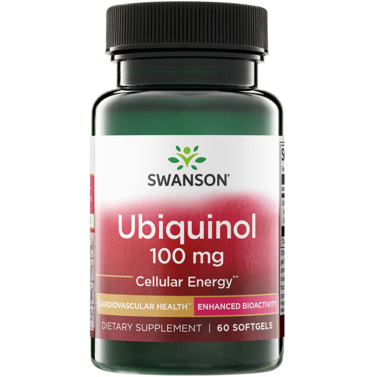 SWU377 | Swanson Ubiquinol, 100 mg per softgel, 60 softgels, Cardiovascular Health