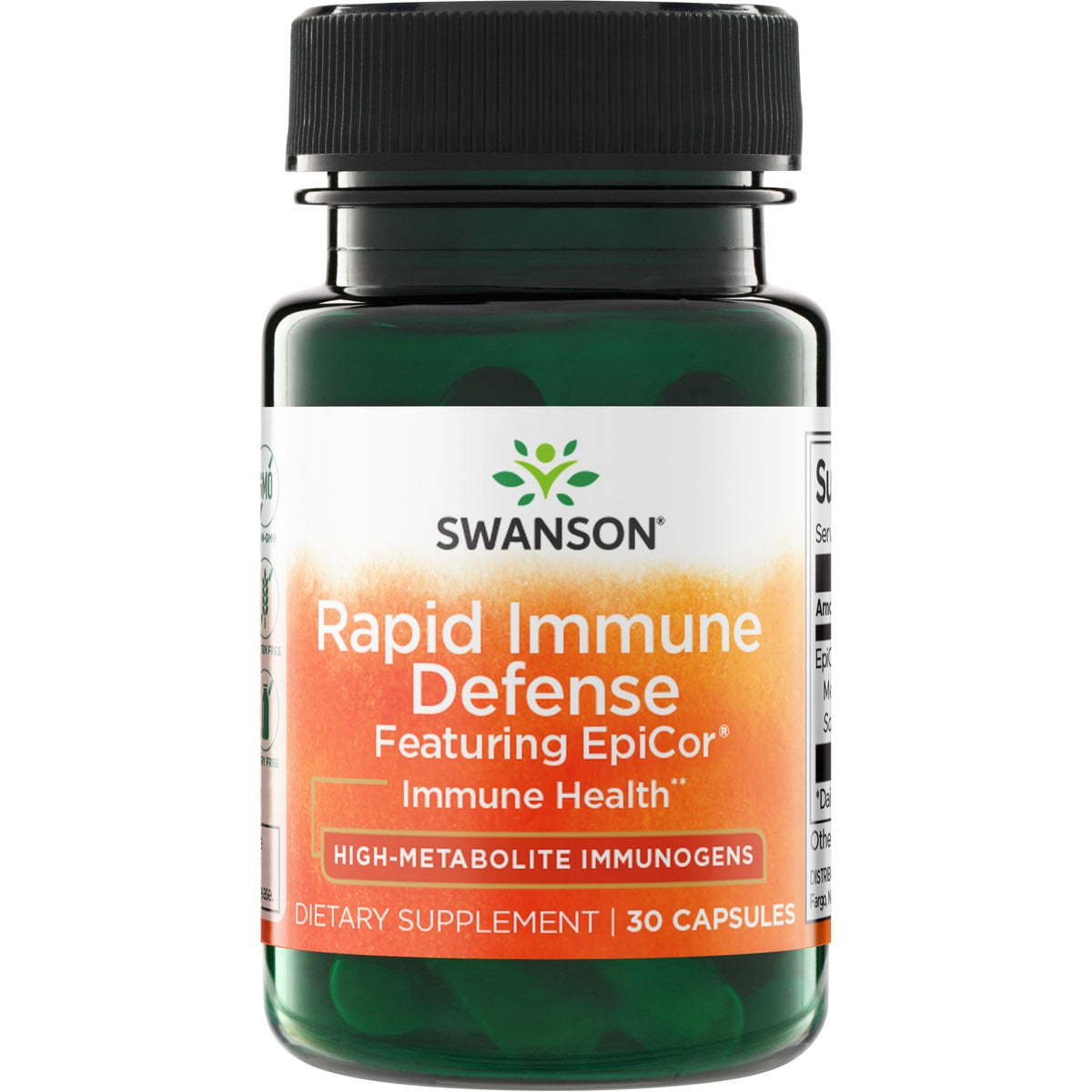 SWU368 | Swanson Rapid Immune Defense Featuring EpiCor dietary supplement, 30 capsules