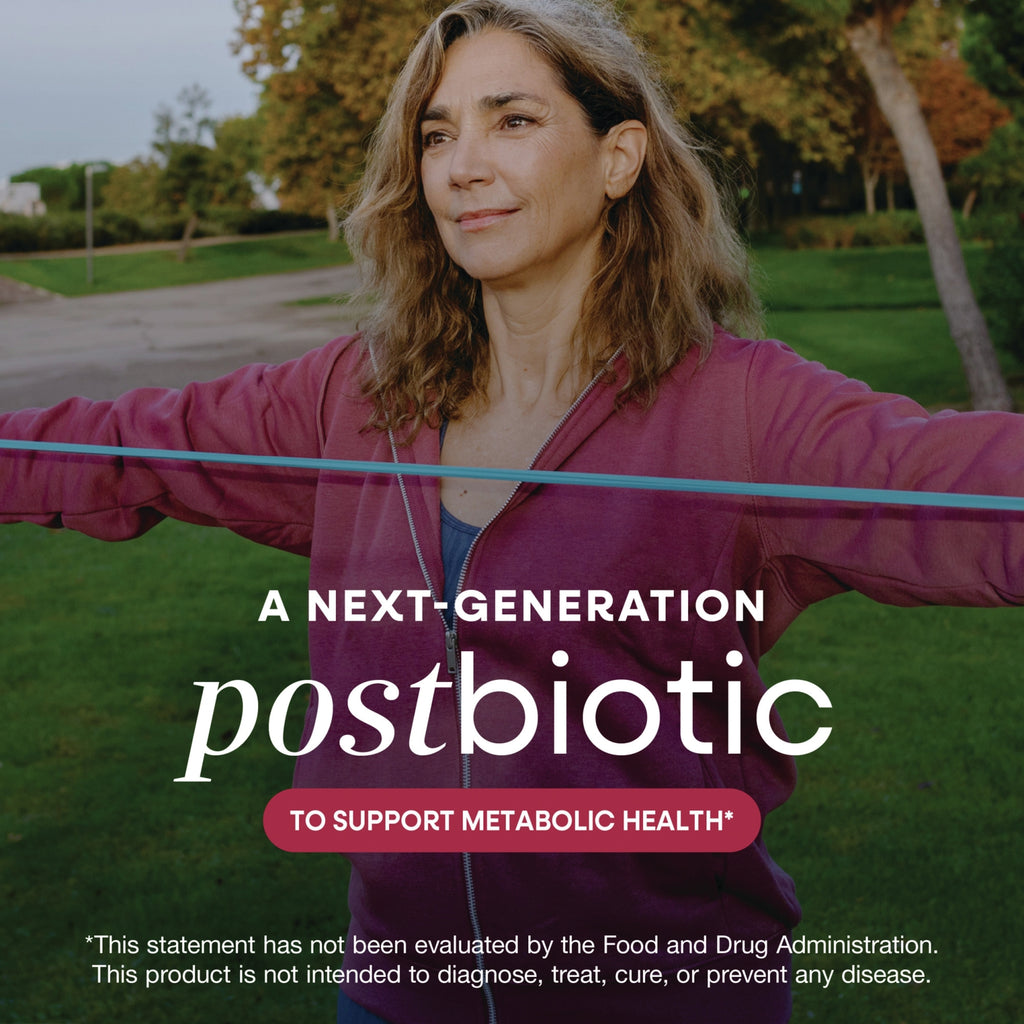 NW1078 | Product infographic with A Next-Generation Postbiotic and image of women exercising - Thumbnail