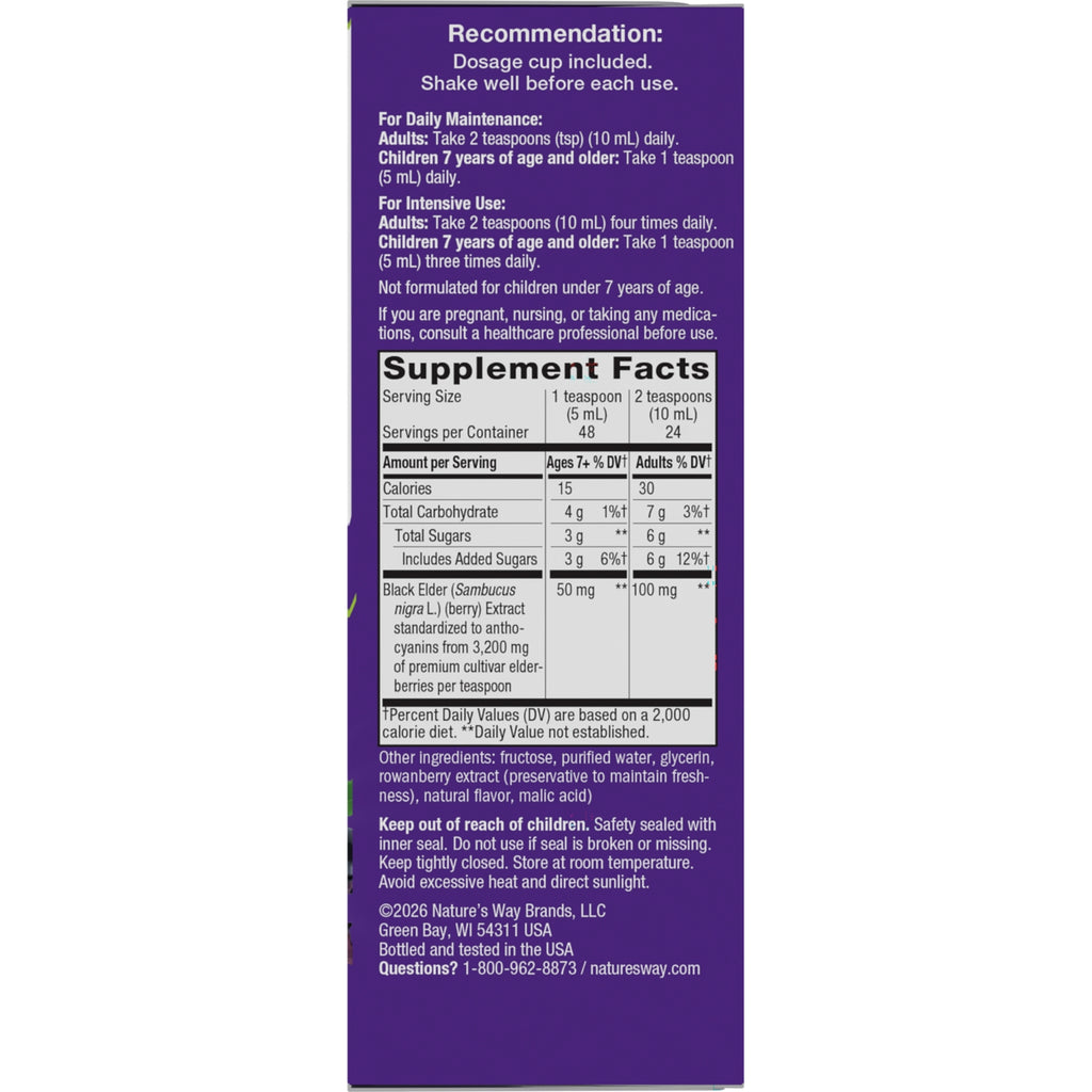 NW661 | Back label showing recommendation text and supplement facts panel on purple product box - Thumbnail