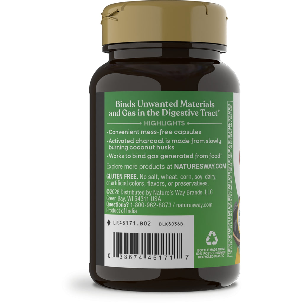 NW380 | Back label of dark supplement bottle showing benefits text, barcode, and recycling symbol - Thumbnail