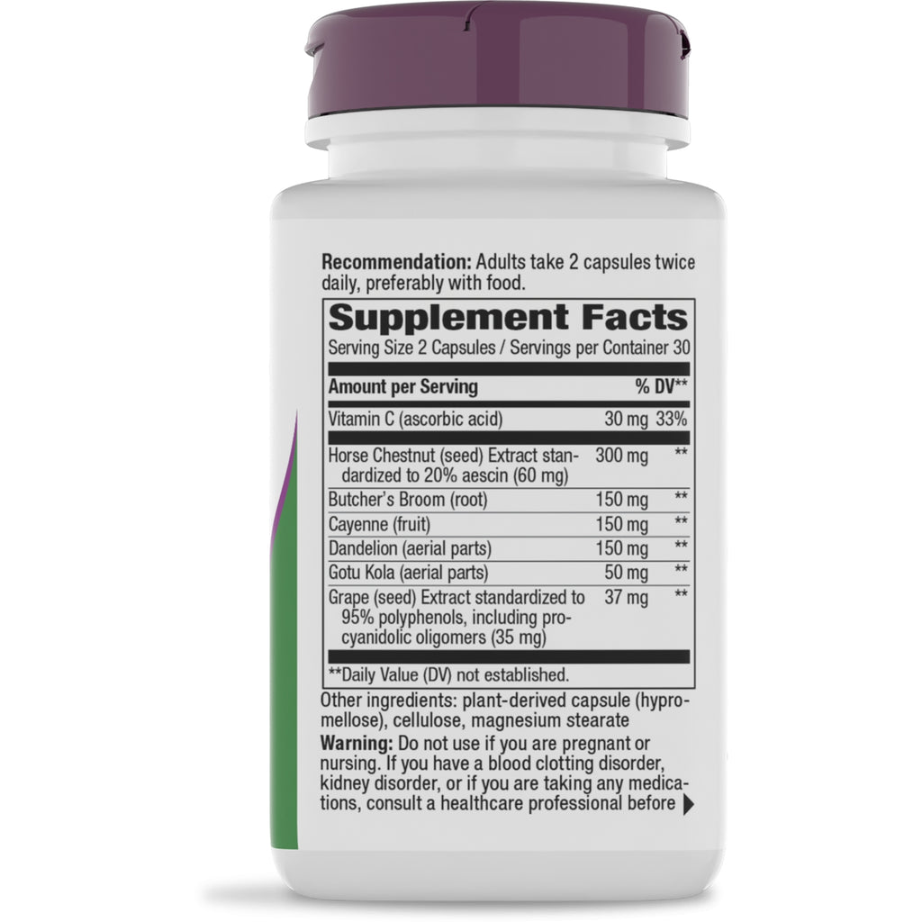 NW558 | back of brown supplement bottle showing Supplement Facts panel with ingredients and directions - Thumbnail