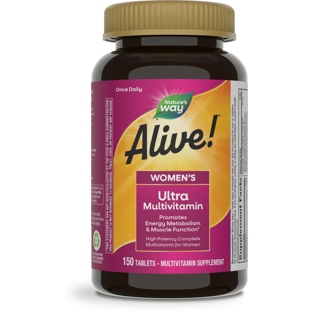 NW1047 | Alive! Women's Ultra Multivitamin 150 tablets brown bottle with gold cap - Thumbnail