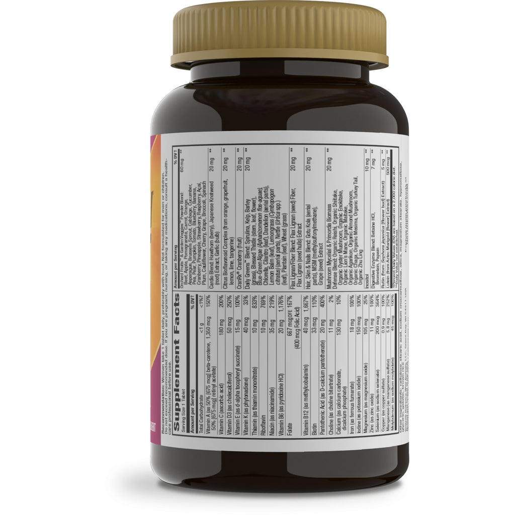 NW1047 | Back label showing Supplement Facts and ingredient text on brown bottle with gold cap - Thumbnail