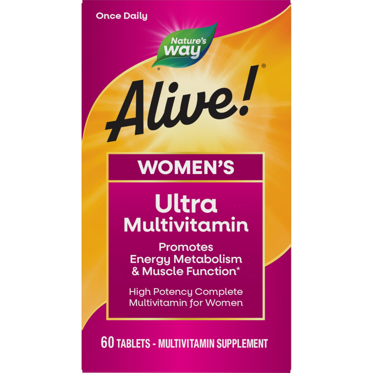 NW711 | Box front: Nature's Way Alive! WOMEN'S Ultra Multivitamin, 60 tablets