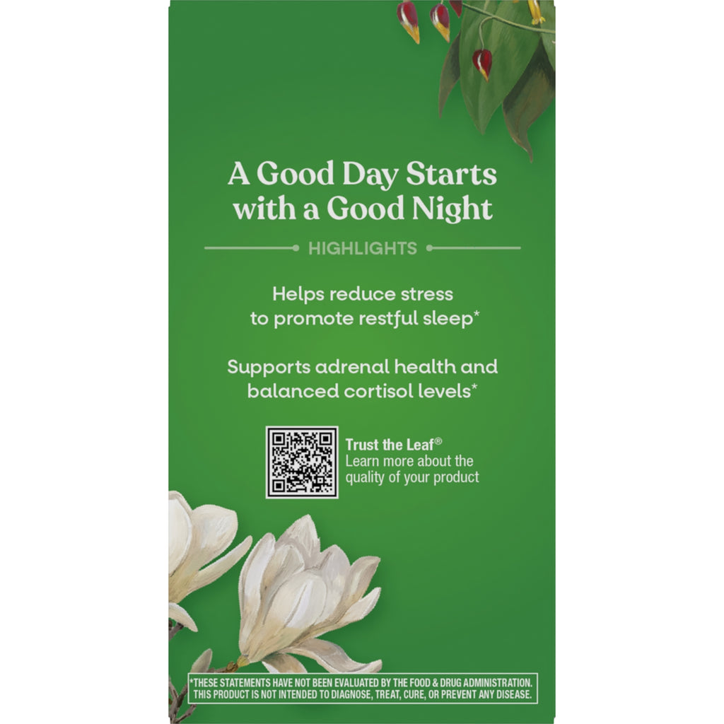 ET348 | Back of navy supplement box reading Supports restful sleep during stressful times with Sensoril ashwagandha and L-theanine; NATURESWAY.COM - Thumbnail