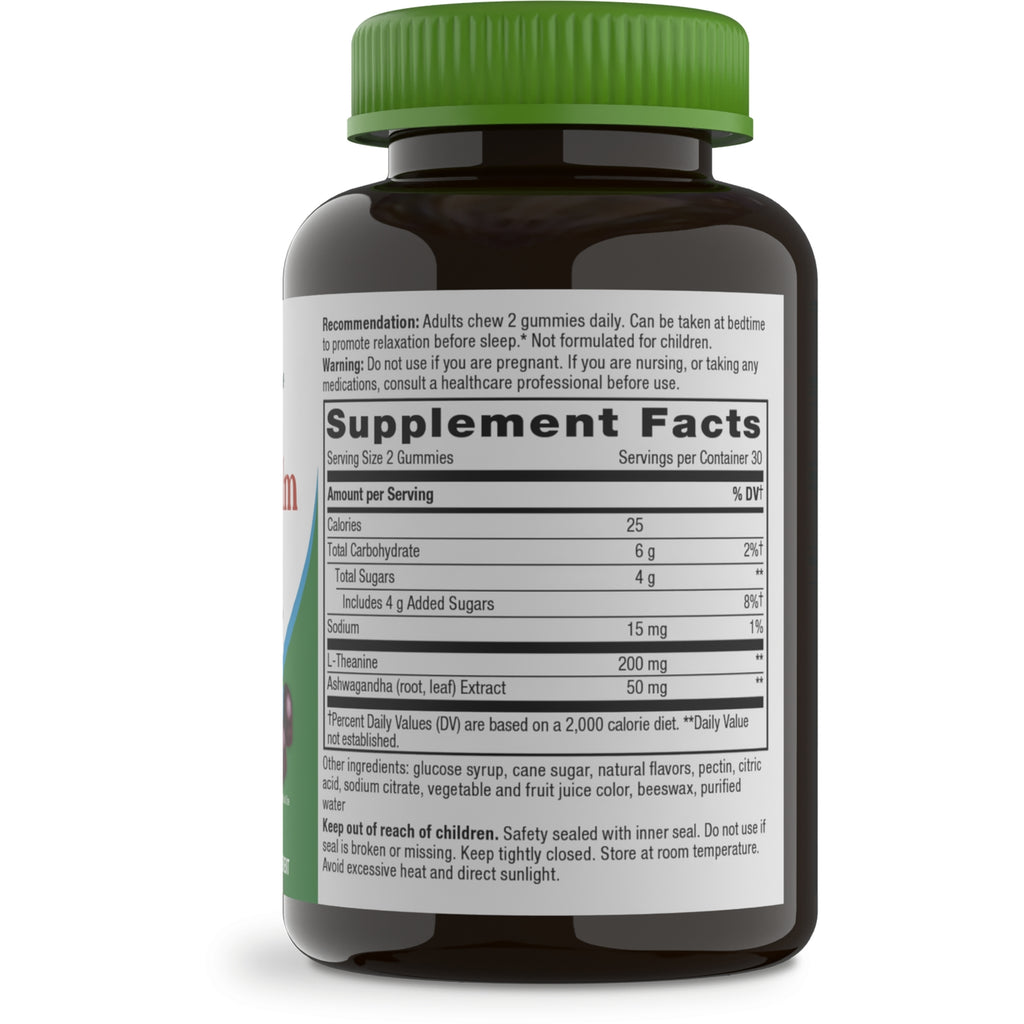 NW1059 | Back of dark supplement bottle showing Supplement Facts panel, directions and 60 gummies icon - Thumbnail
