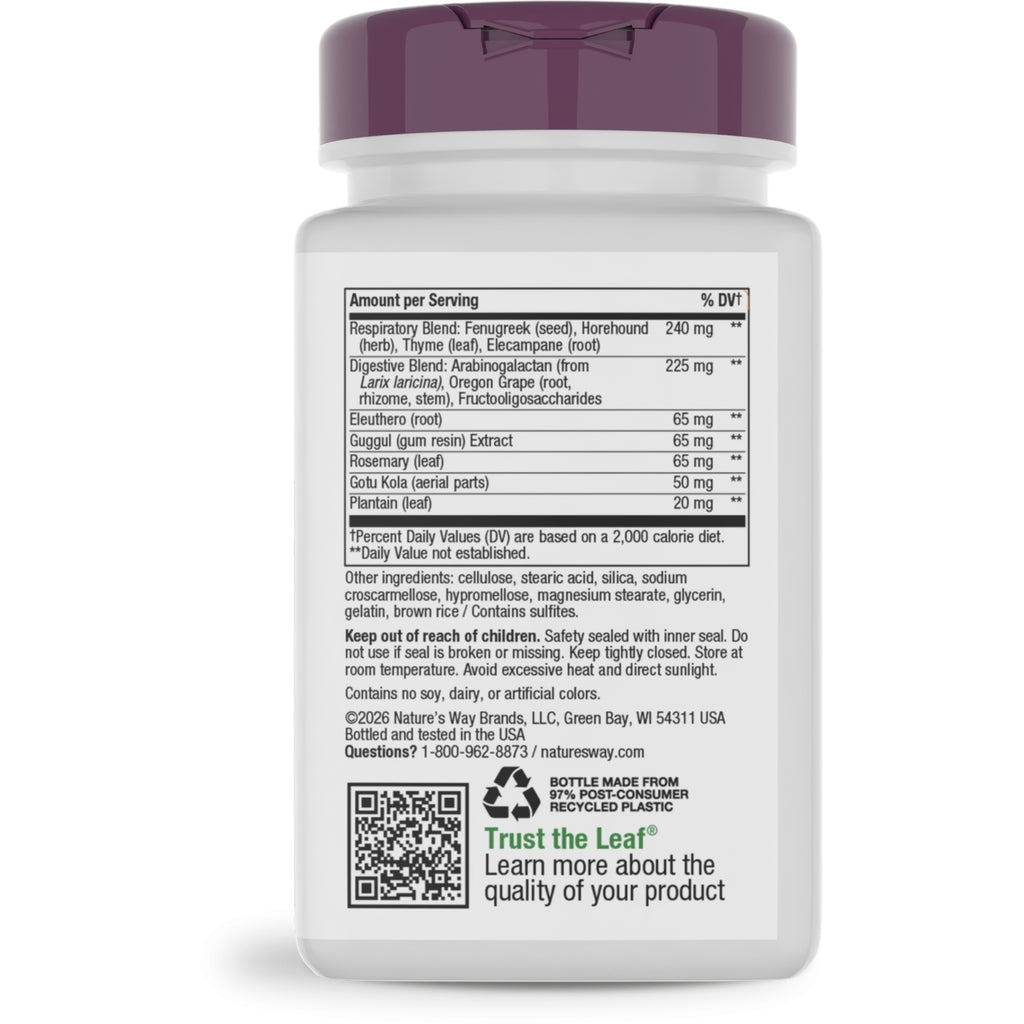 NW574 | back of white supplement bottle showing Supplement Facts panel, warnings, and barcode - Thumbnail