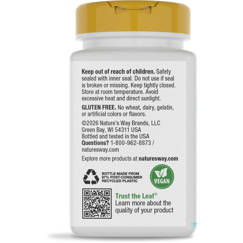 NW1048 | Back of brown supplement bottle label reading Supports Brain Health and Cellular Energy with bullet points and barcode - Thumbnail