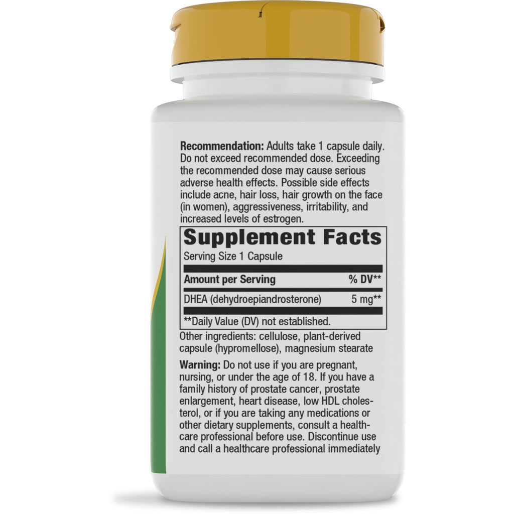 ET438 | Back of dark supplement bottle showing Supplement Facts panel, serving size, ingredients, and warning text - Thumbnail
