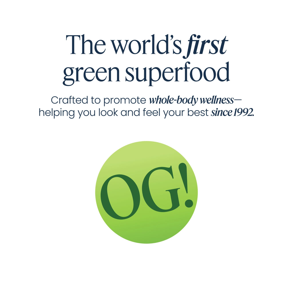VH041 | Brand infographic with the text The world's first green superfood and OG! since 1992 - Thumbnail