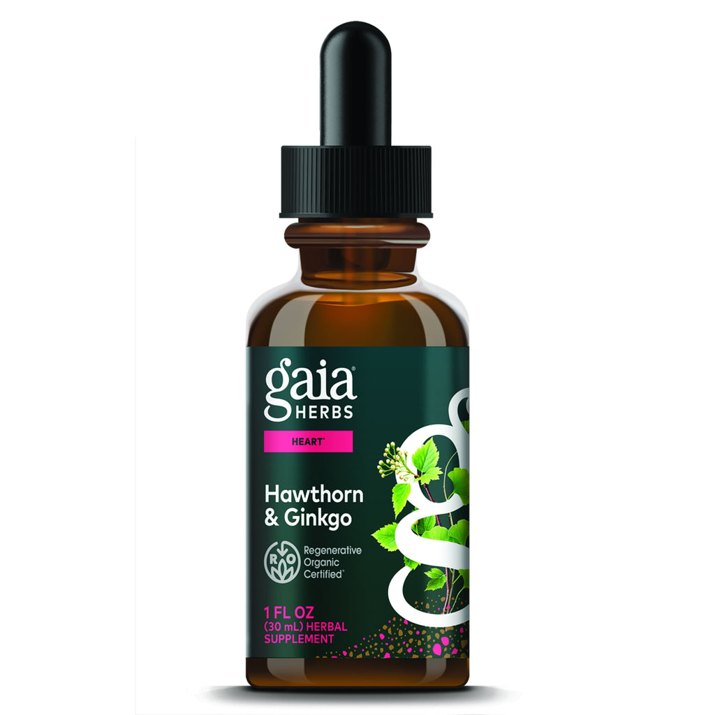 GH178 | Gaia Herbs Hawthorn & Ginkgo heart herbal supplement dropper bottle - Thumbnail