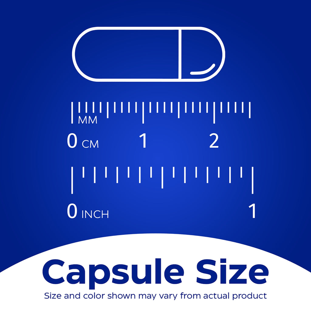EMD005 | Capsule size chart with measurements in millimeters and inches - Thumbnail