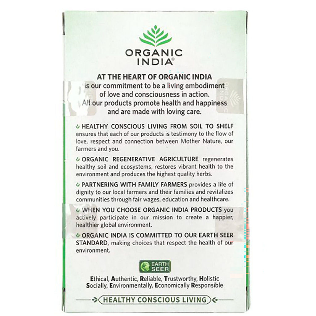 RGN002 | Organic India brand infographic with Earth Seer commitment and Healthy Conscious Living message - Thumbnail