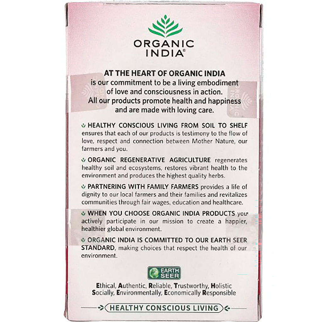 RGN072 | Organic India packaging back with Earth Seer and Healthy Conscious Living text - Thumbnail