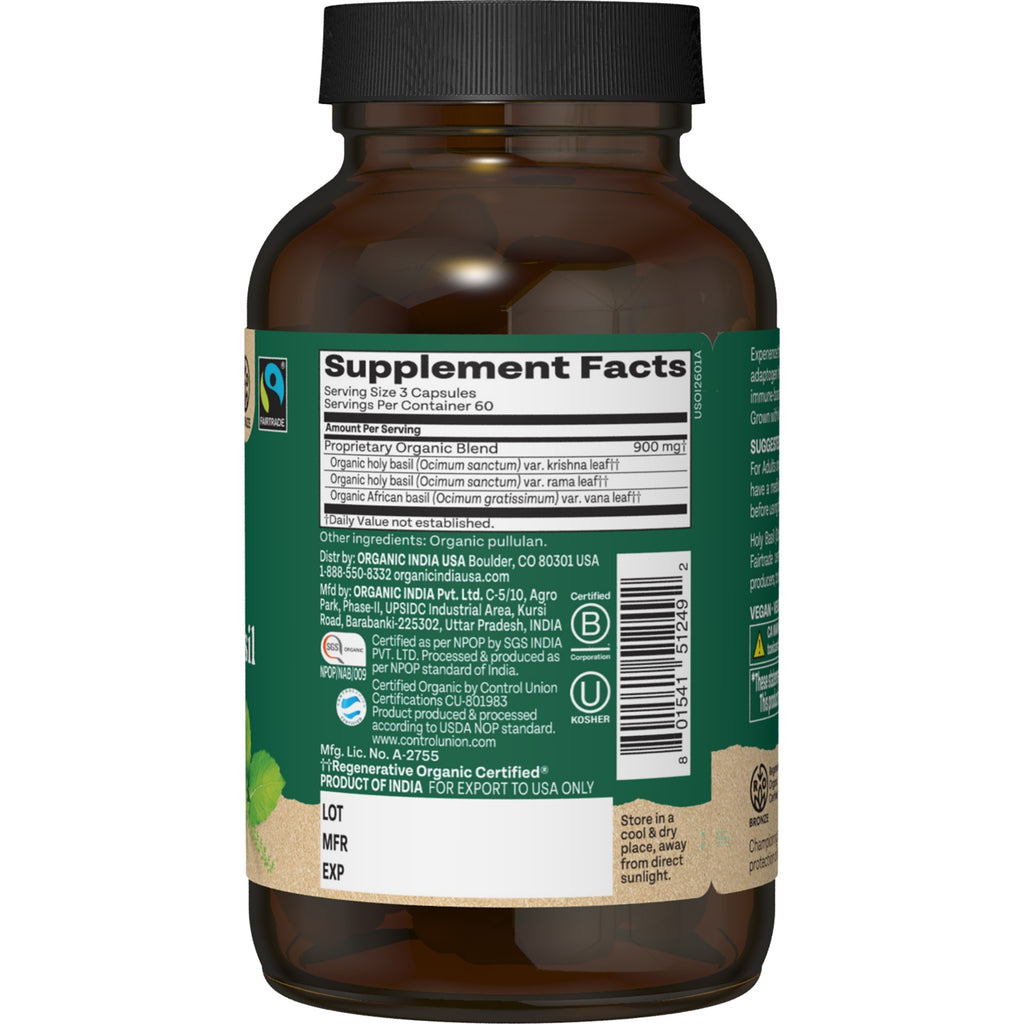 RGN080 | Back label with Supplement Facts, ingredient list, certifications, and barcode - Thumbnail
