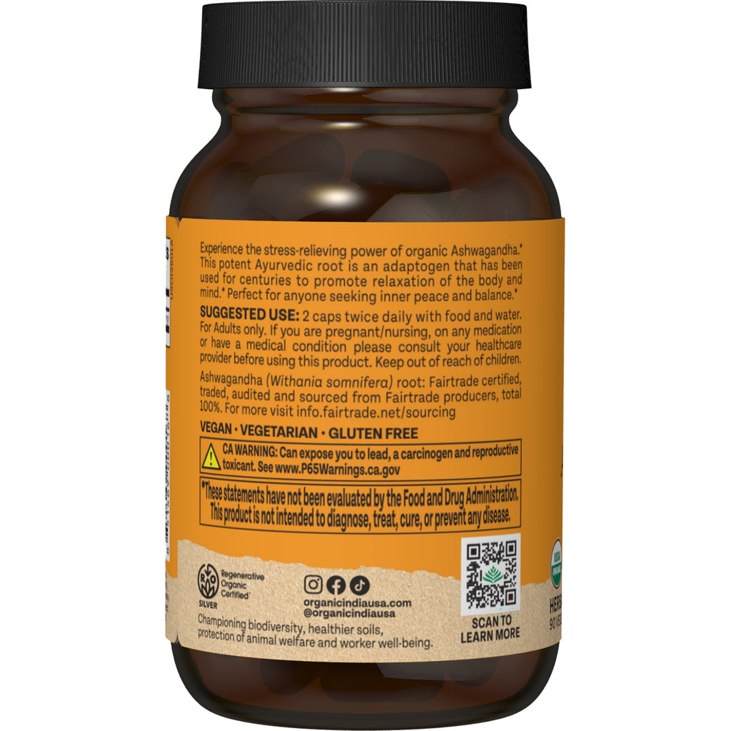 RGN039 | Back of amber supplement bottle showing label text Vegan Vegetarian Gluten Free and usage directions - Thumbnail