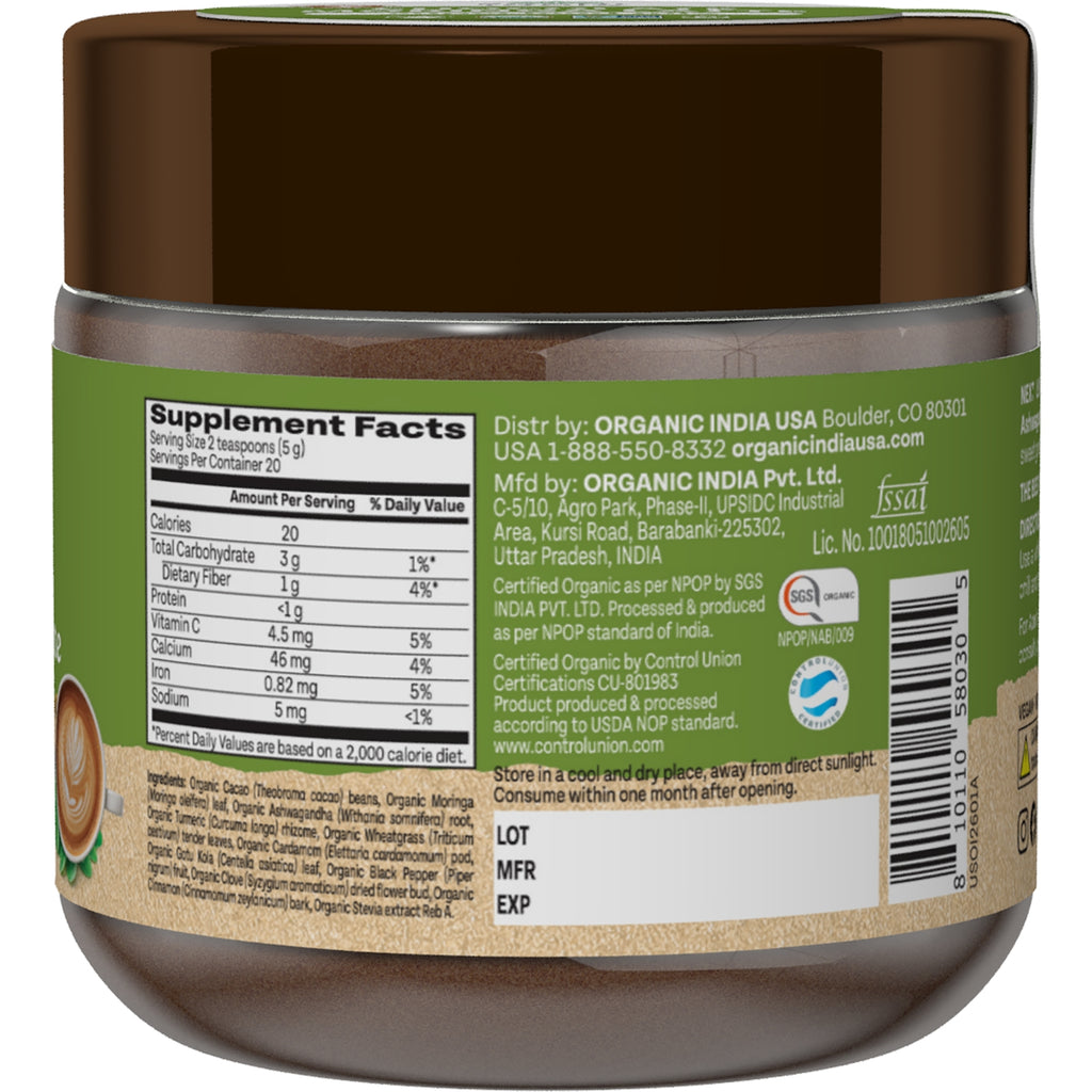 RGN109 | back label showing supplement facts table, ingredient list, barcode and certification logos on jar - Thumbnail