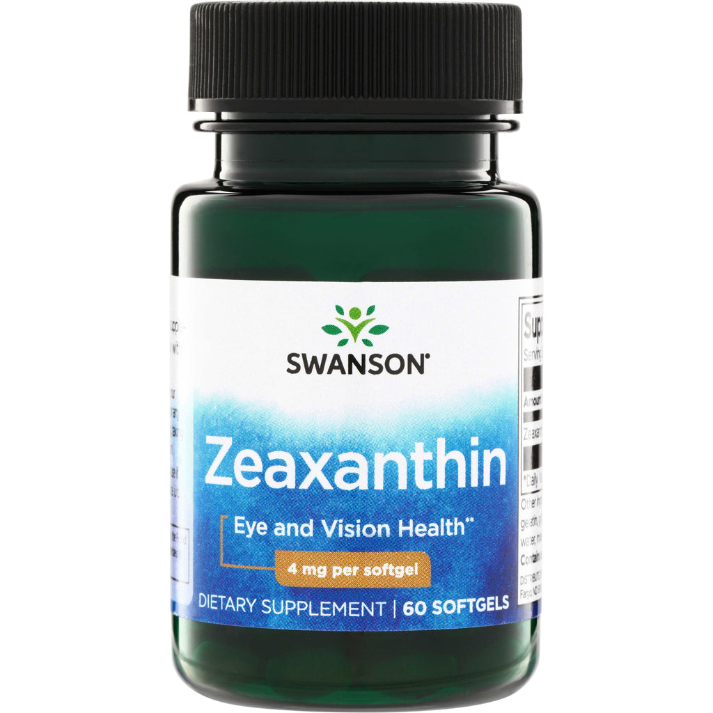 SWU254 | Swanson Zeaxanthin, Eye and Vision Health, 4 mg per softgel, dietary supplement, 60 softgels - Thumbnail