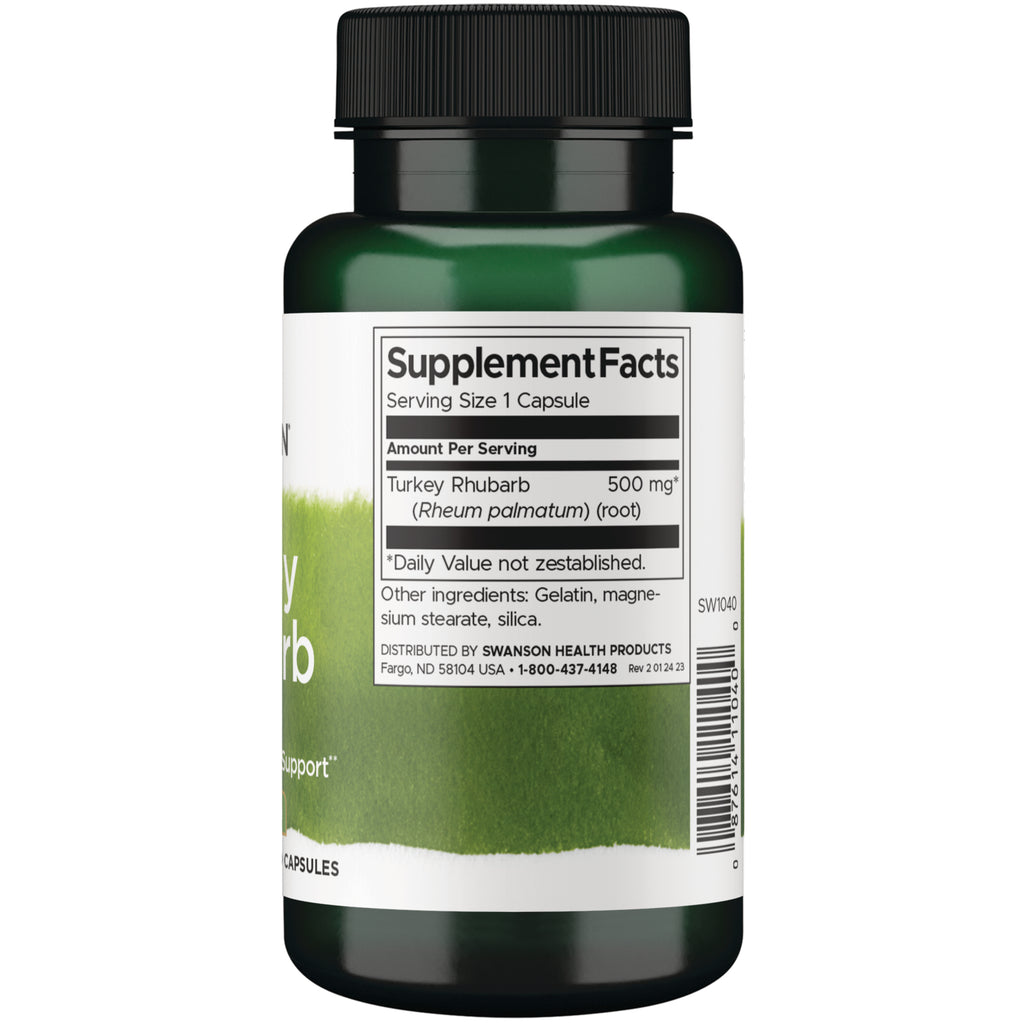 SW1040 | Back label with supplement facts and serving information - Thumbnail
