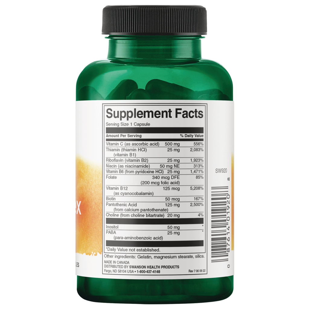 SW920 | Back label with supplement facts and serving information - Thumbnail