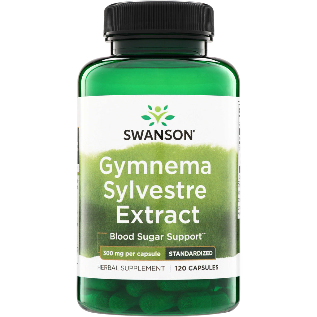 SWD045 | Swanson Gymnema Sylvestre Extract, Blood Sugar Support, 300 mg per capsule, 120 capsules - Thumbnail