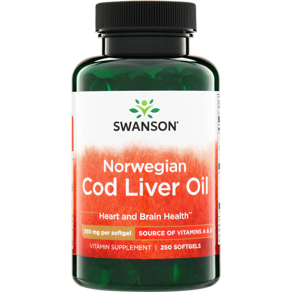 SW332 | Swanson Norwegian Cod Liver Oil softgels, 250 count - Thumbnail