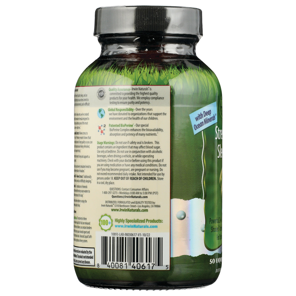 IR260 | product infographic panel on supplement bottle showing usage warnings, barcode, and with Deep Ocean Minerals callout - Thumbnail