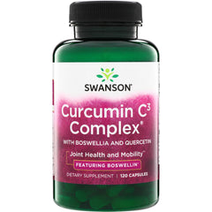 SWU205 | Swanson Curcumin C3 Complex with Boswellia and Quercetin, 120 capsules, Joint Health and Mobility