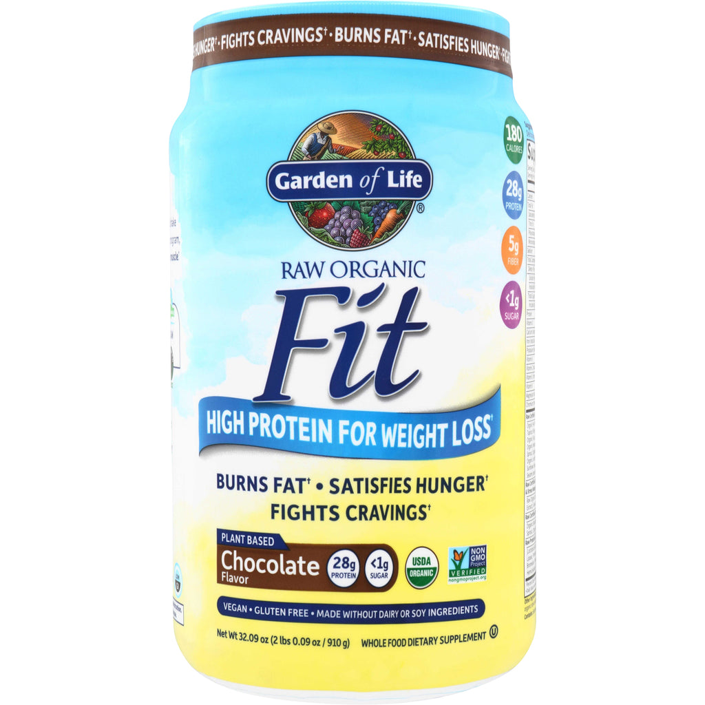GLF244 | Garden of Life Raw Organic Fit chocolate flavor high protein for weight loss - Thumbnail