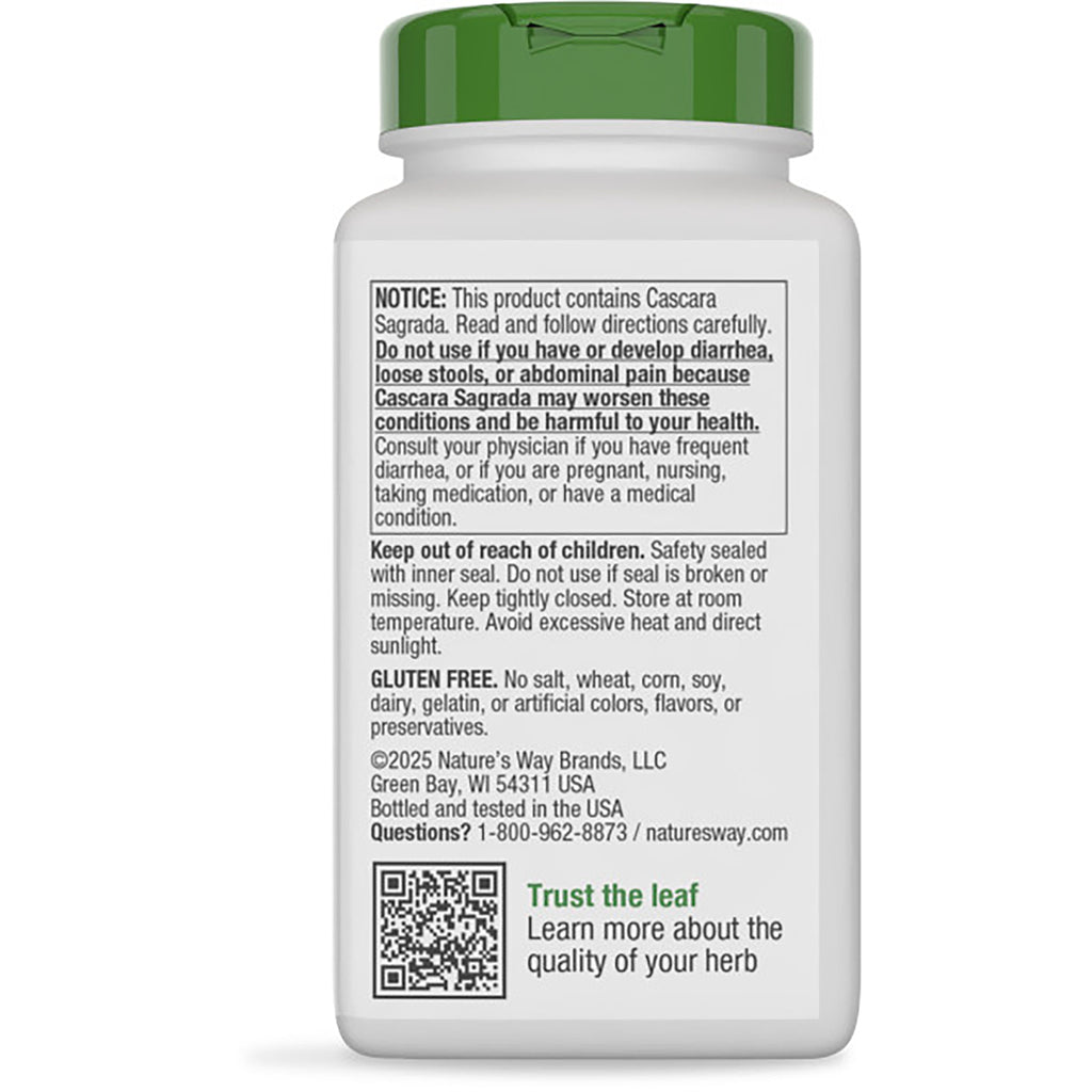 NW479 | back label of supplement bottle showing Relieves Occasional Constipation text, ingredient info and barcode - Thumbnail